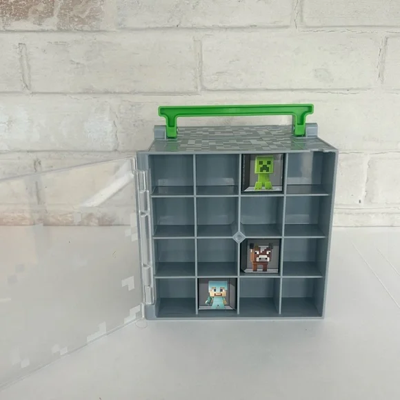 Minecraft Stone Case For Mini Figures Collector Display Case Storage Box - Picture 8 of 12